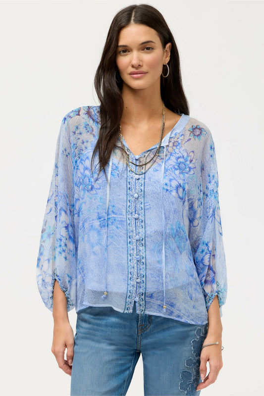 HARLYN BUTTON DOWN BLOUSE - Johnny Was Exclusive
