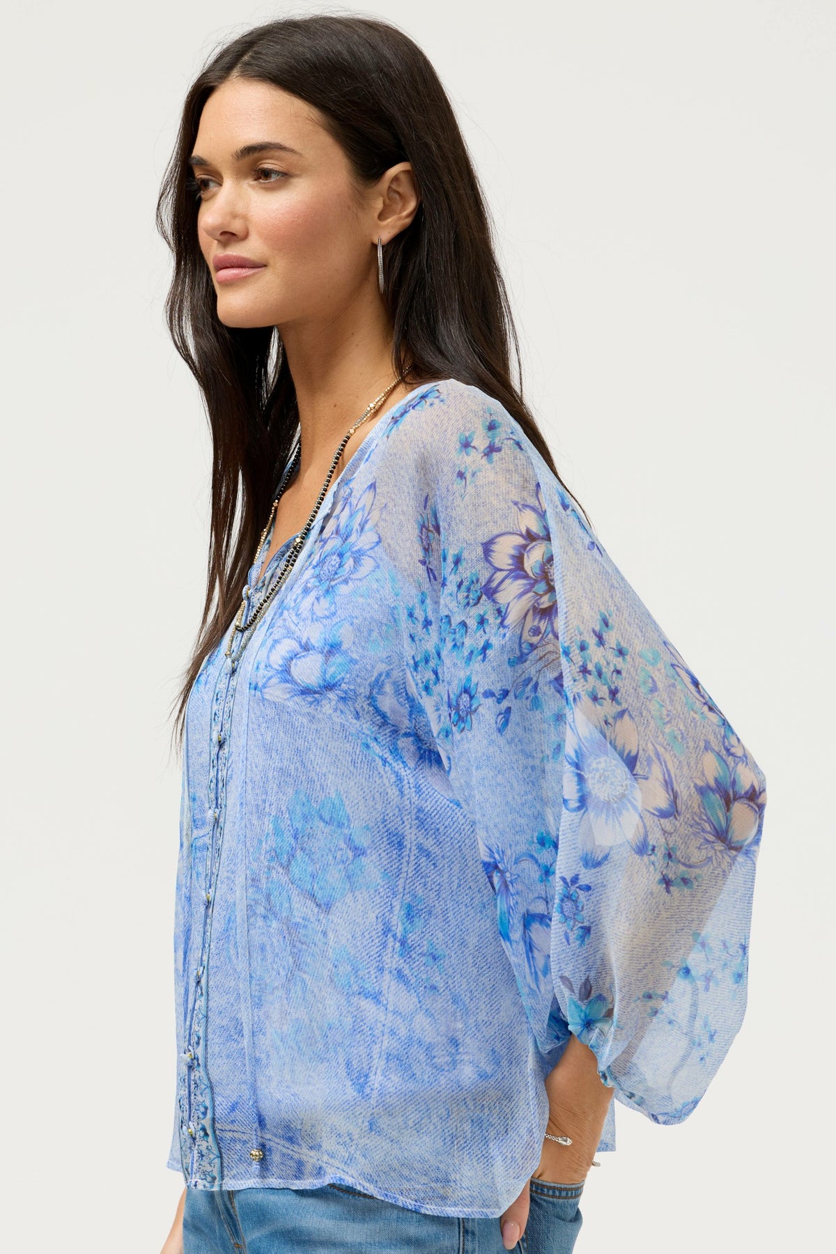 HARLYN BUTTON DOWN BLOUSE - Johnny Was Exclusive