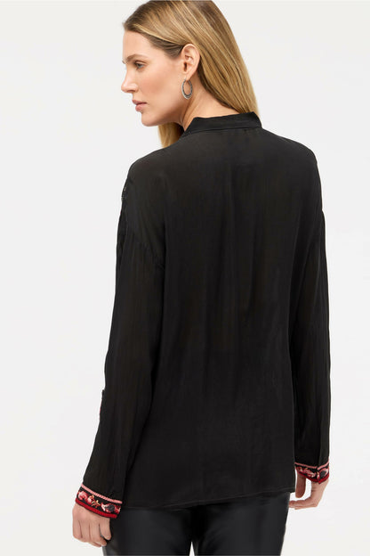 SLIM AUDREY COLLARED SHIRT - Johnny Was Signature
