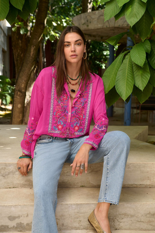 SLIM AUDREY TUNIC - Johnny Was Signature