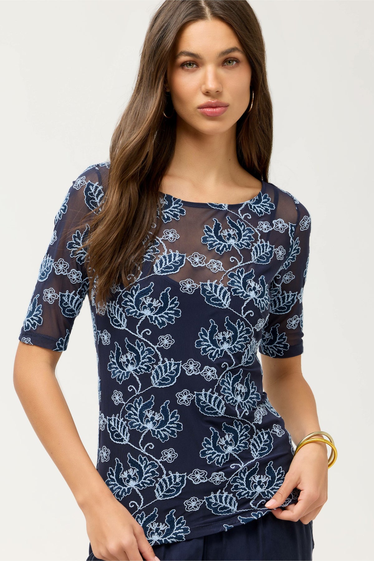 HANNALYN MESH TEE - Johnny Was Best Seller