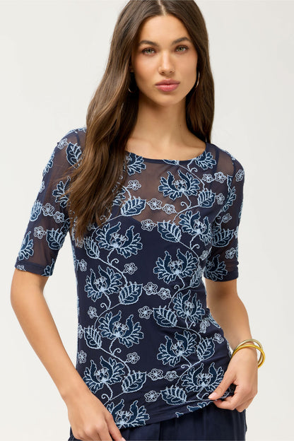 HANNALYN MESH TEE - Johnny Was Best Seller