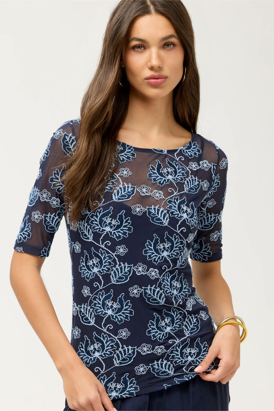 HANNALYN MESH TEE - Johnny Was Best Seller