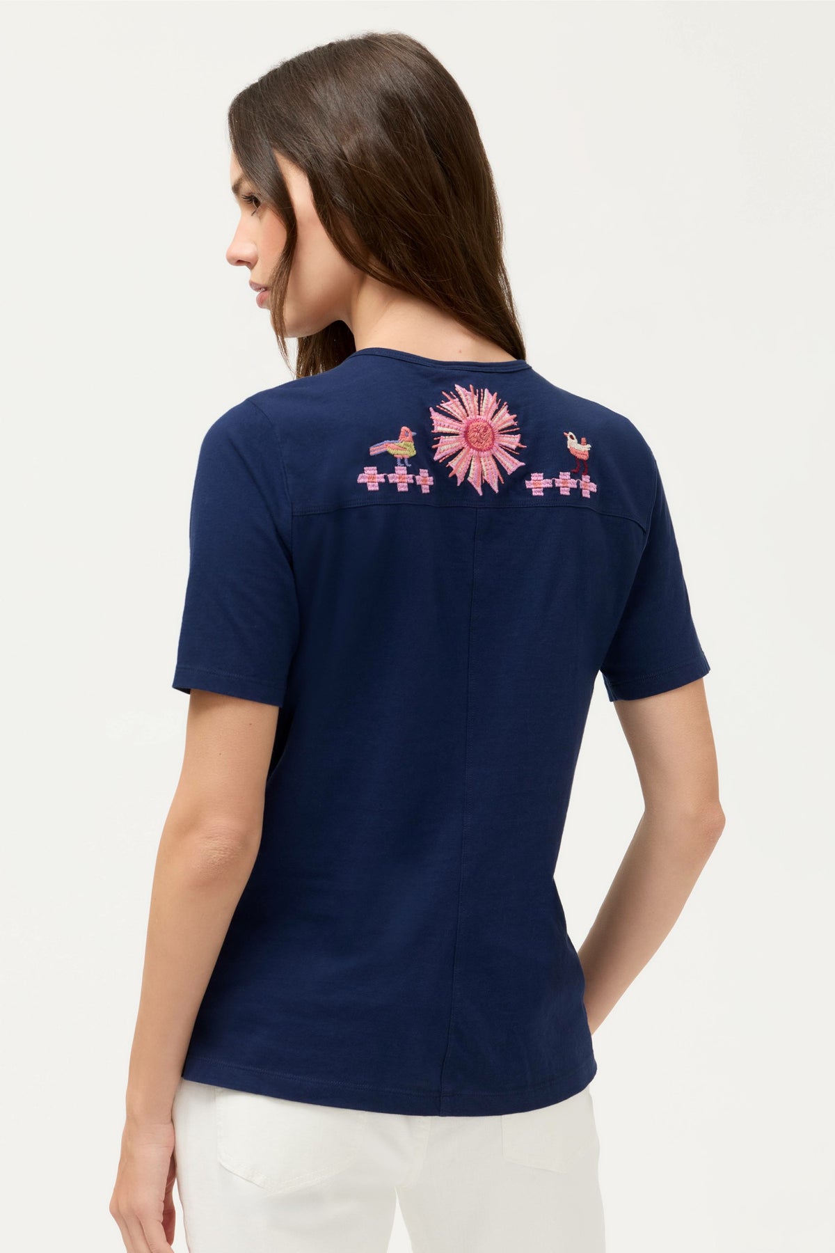 SHORT SLEEVE SEAMED TEE - Johnny Was Trending