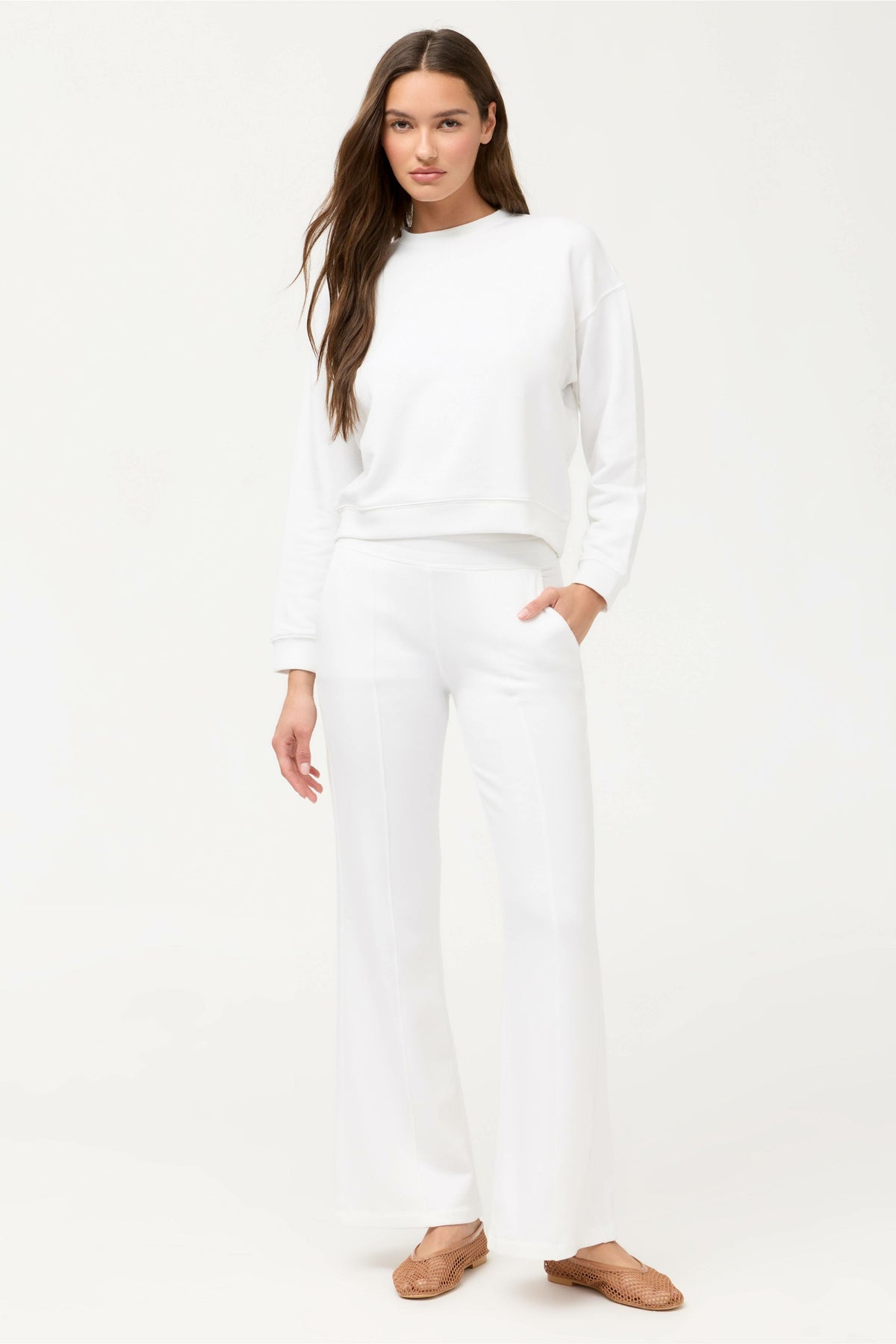 ESSENTIALS PINTUCK WIDE LEG PANT - Johnny Was Best Seller