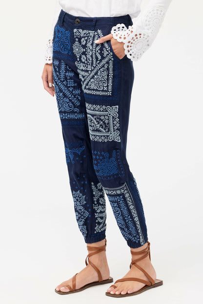 BANDANA EMBROIDERED PANT - Johnny Was Signature