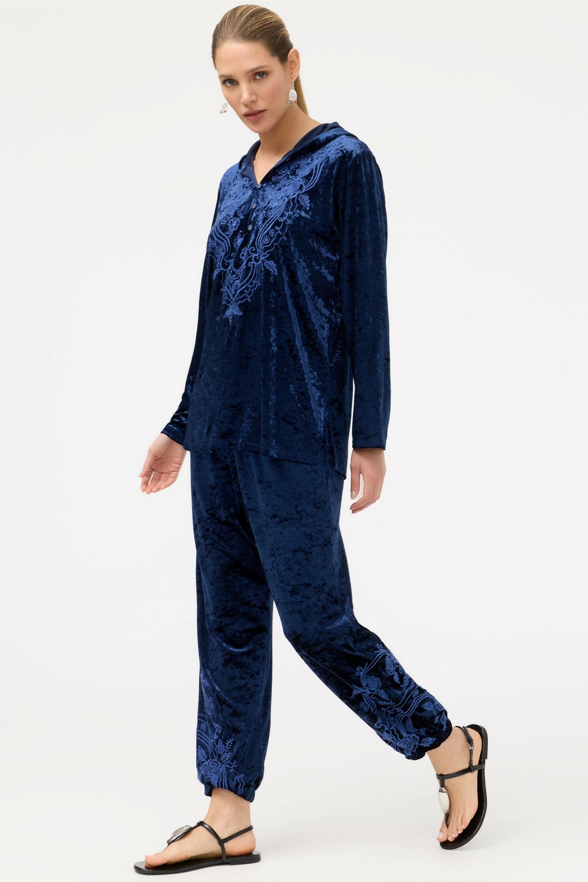 CARMEL CRUSHED VELVET JOGGER - Johnny Was Signature