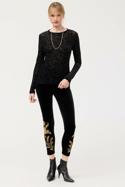 STRETCH VELVET LEGGING - Johnny Was Featured