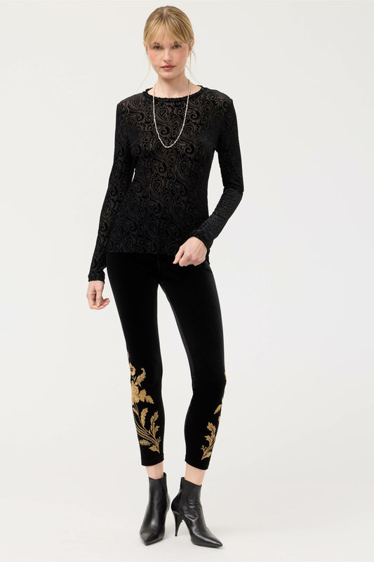 STRETCH VELVET LEGGING - Johnny Was Featured