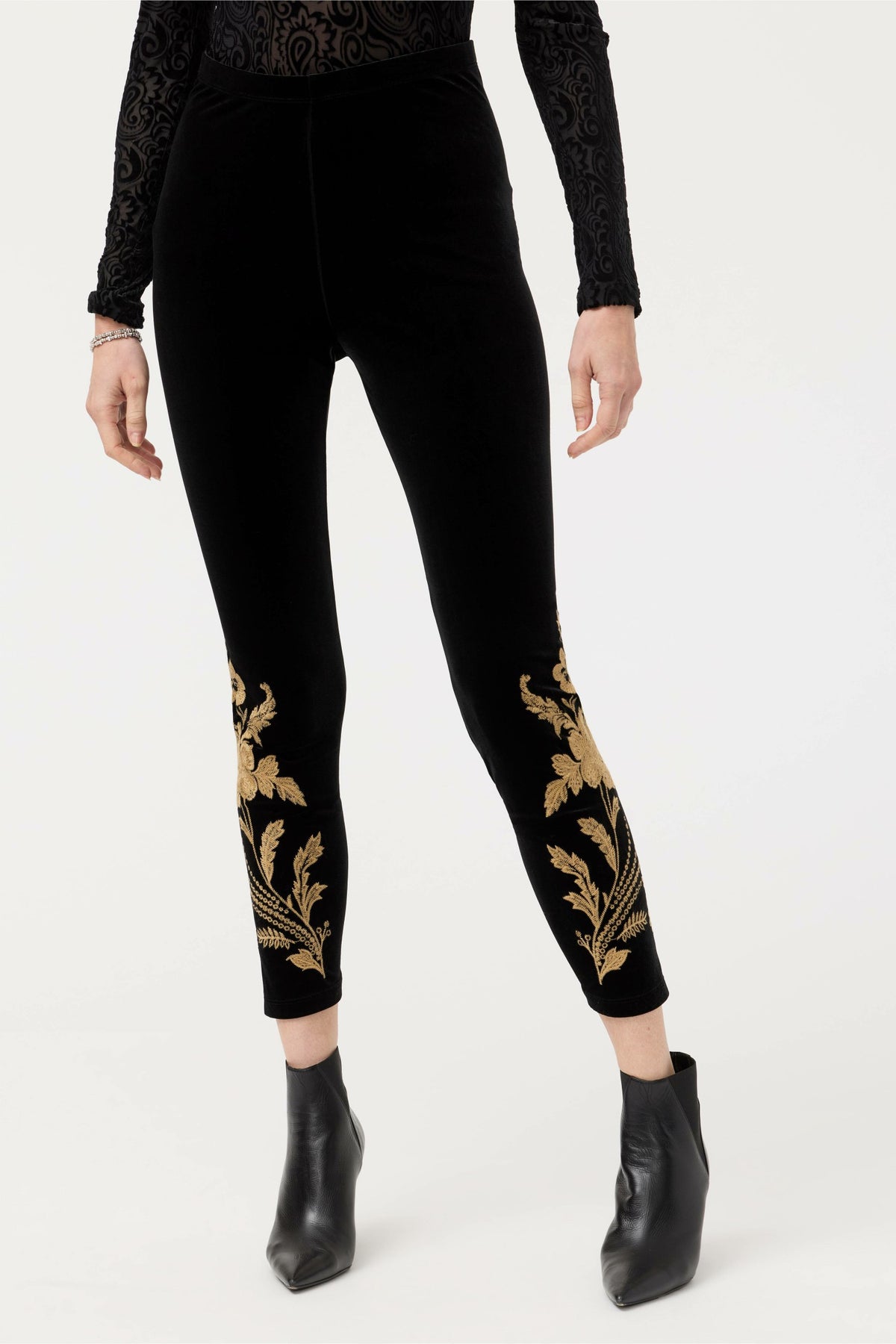 STRETCH VELVET LEGGING - Johnny Was Featured