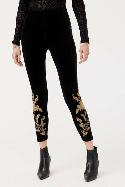 STRETCH VELVET LEGGING - Johnny Was Featured