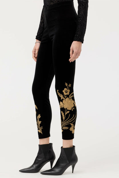 STRETCH VELVET LEGGING - Johnny Was Featured