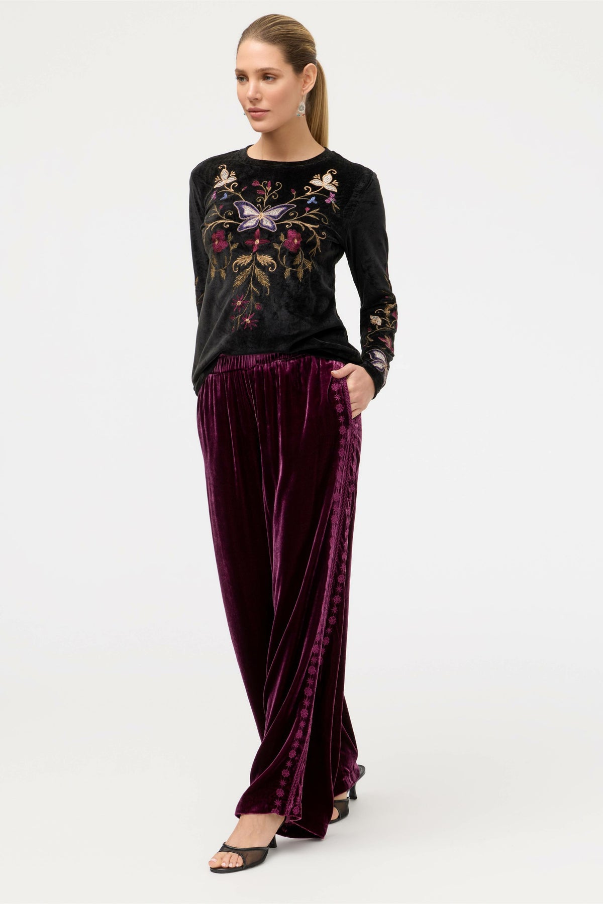 MARIK VELVET PANT - Johnny Was Best Seller