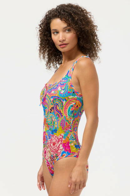 CRISPIRE ZIP TANK ONE PIECE - Johnny Was Popular
