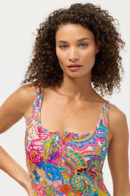 CRISPIRE ZIP TANK ONE PIECE - Johnny Was Popular