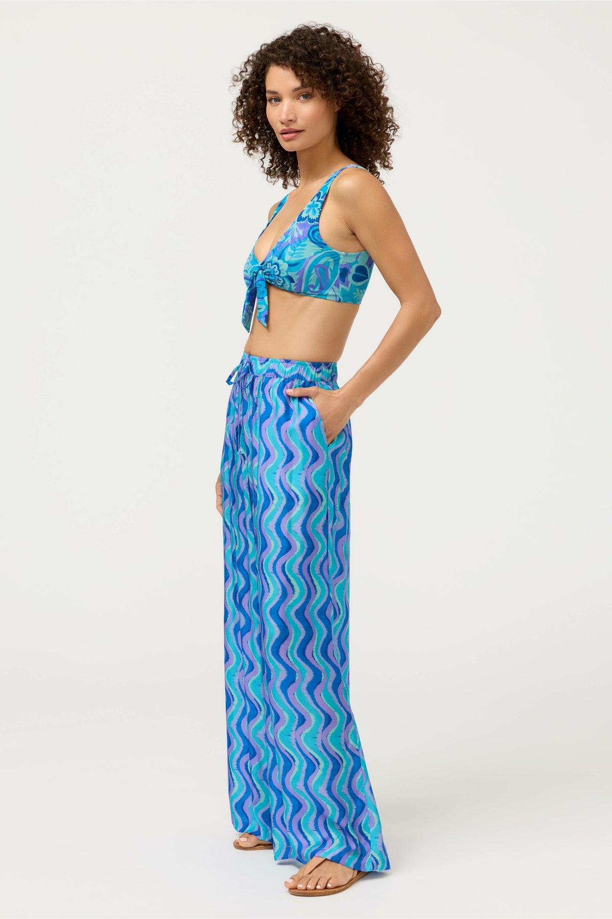 MULLA WAVE WIDE LEG PANT - Johnny Was Popular