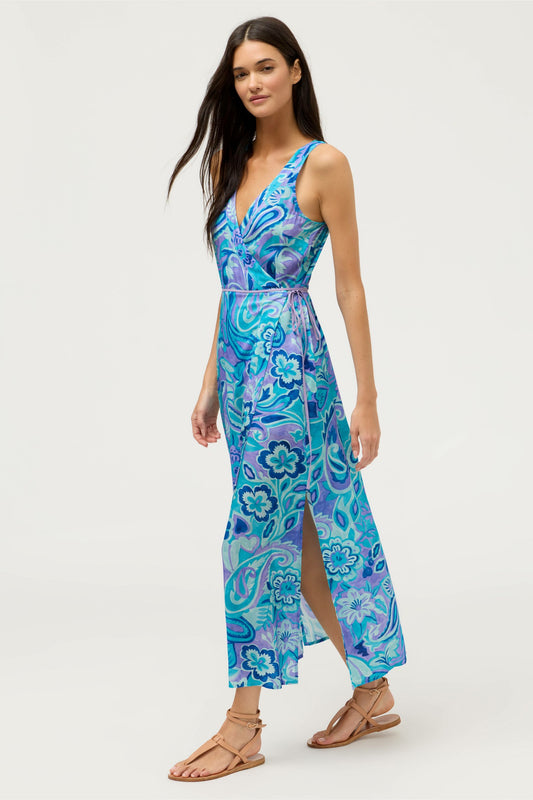 MULLA SLEEVELESS WRAP DRESS - Johnny Was Trending
