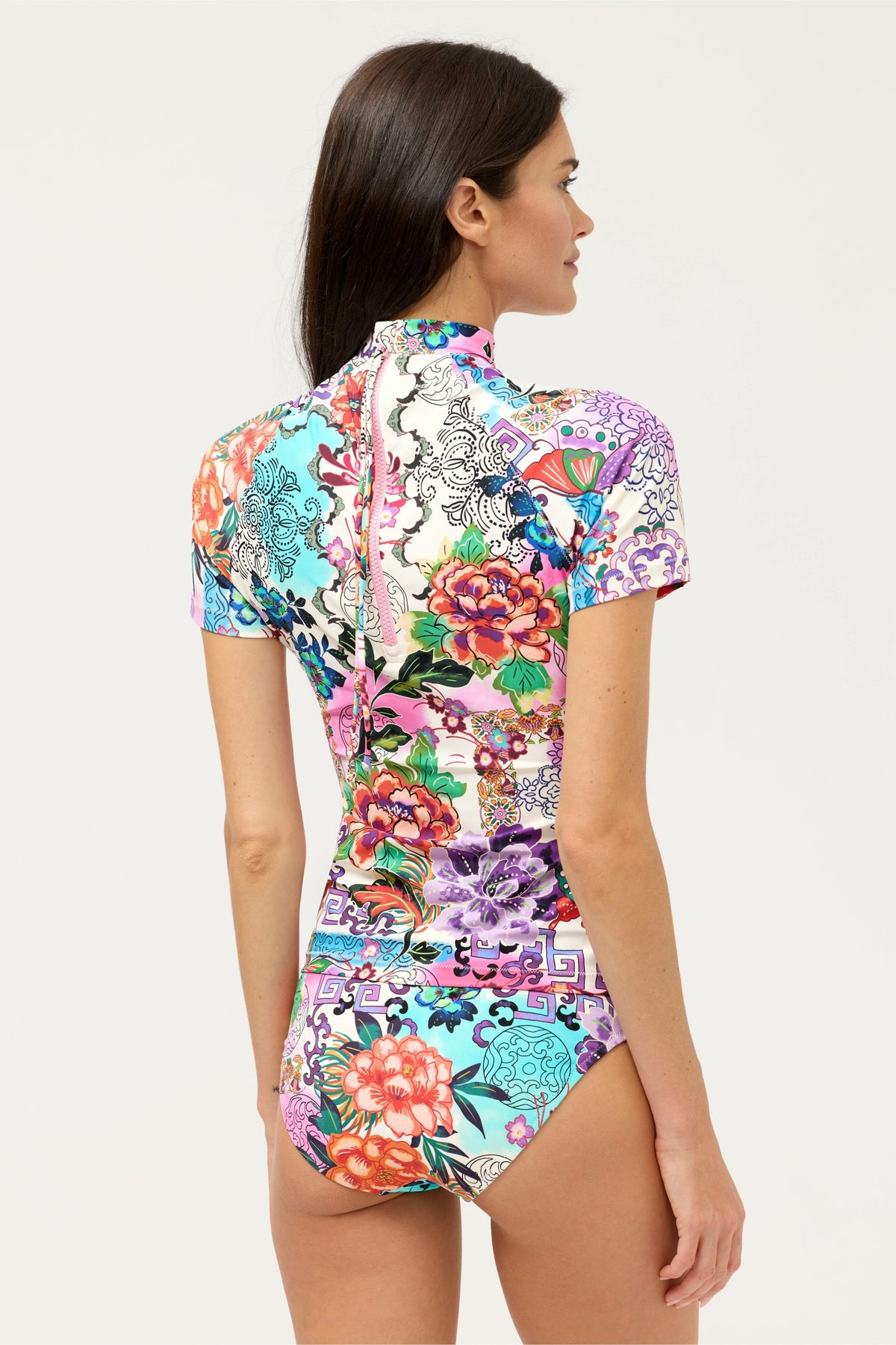 ROSEUM SHORT SLEEVE SURF SHIRT - Johnny Was Signature