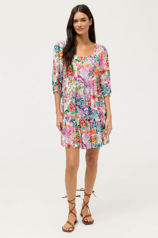 ROSEUM TIERED MINI DRESS - Johnny Was Popular