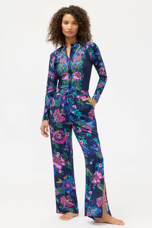 NAVY MELIA SPLIT PANT - Johnny Was Trending
