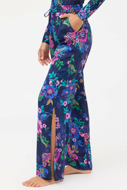 NAVY MELIA SPLIT PANT - Johnny Was Trending