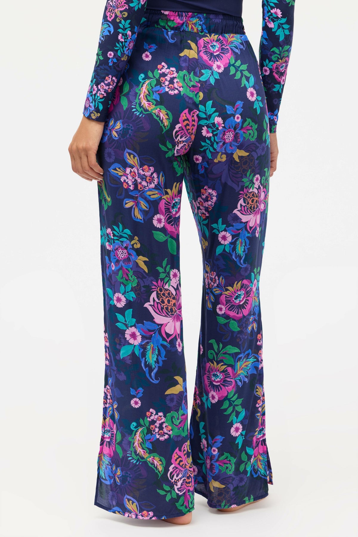 NAVY MELIA SPLIT PANT - Johnny Was Trending
