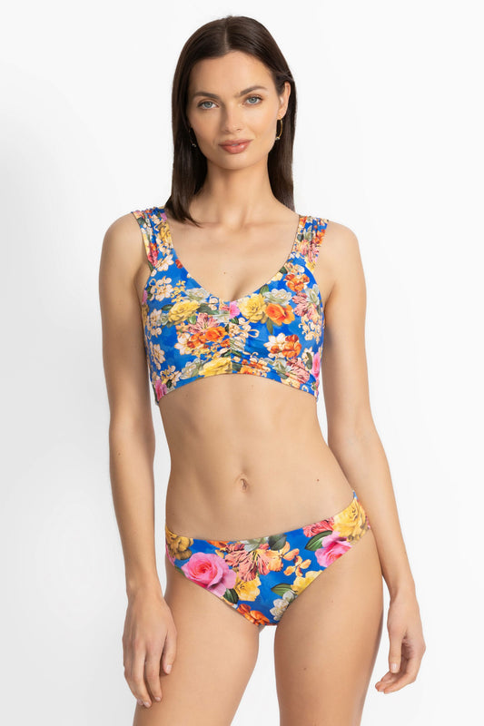 PAULINE RUCHED CROP BIKINI TOP - Johnny Was Signature