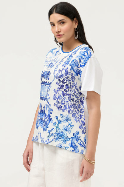 MIXED MEDIA T-SHIRT - Johnny Was Trending