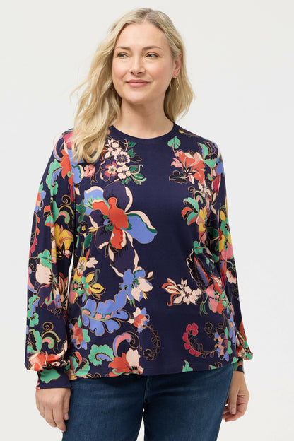 THE JANIE FAVORITE PUFF SLEEVE MOCK NECK - Johnny Was Exclusive