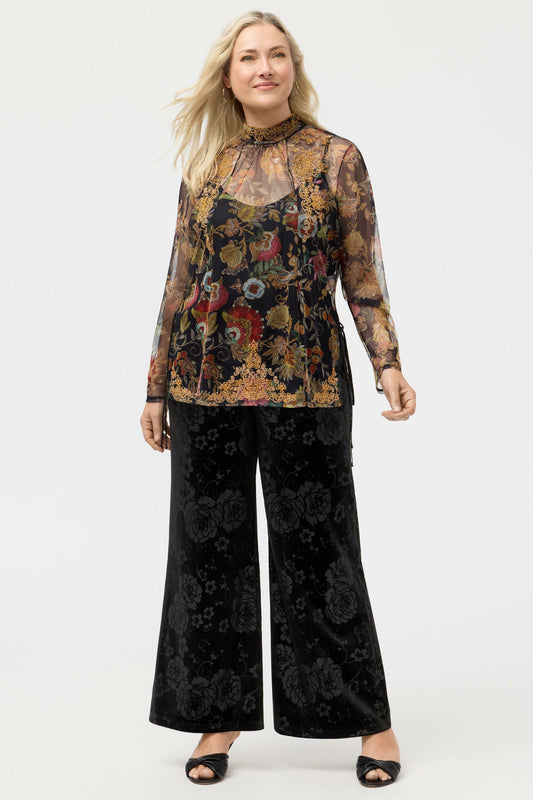 FRANCISCA MESH BLOUSE - Johnny Was Signature