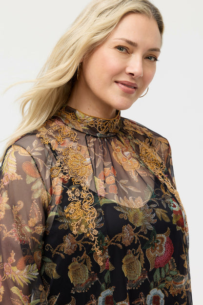 FRANCISCA MESH BLOUSE - Johnny Was Signature