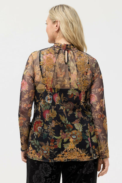 FRANCISCA MESH BLOUSE - Johnny Was Signature