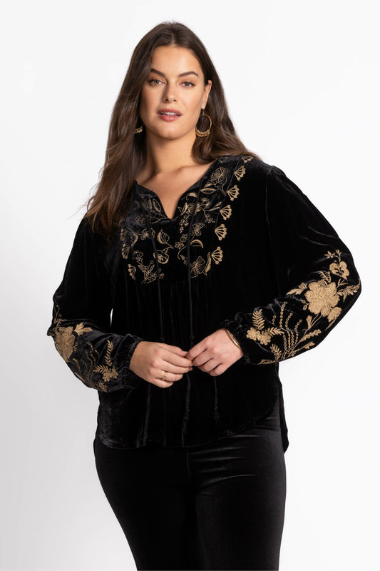 VELVET PRAIRIE BLOUSE - Johnny Was Featured