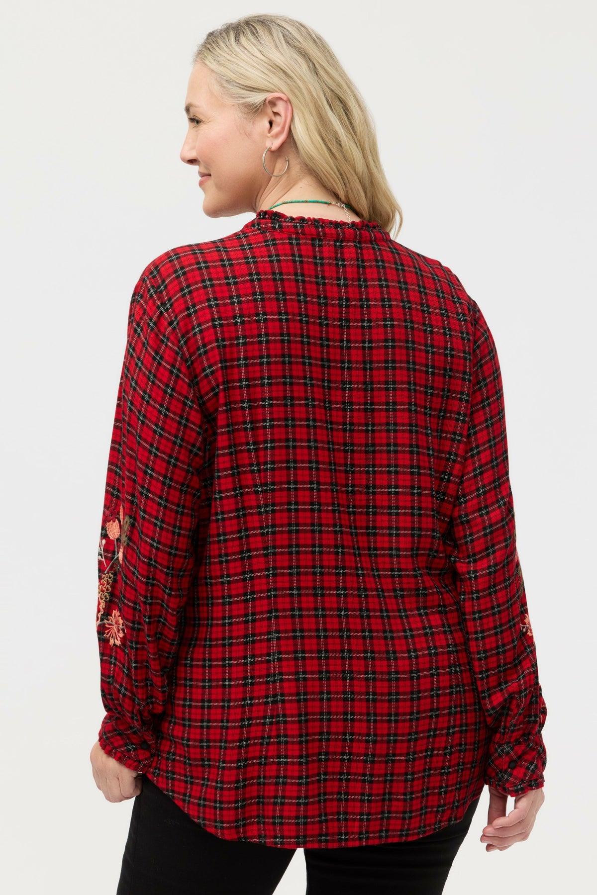PENELLOPE RUFFLE COLLAR BLOUSE - Johnny Was Best Seller