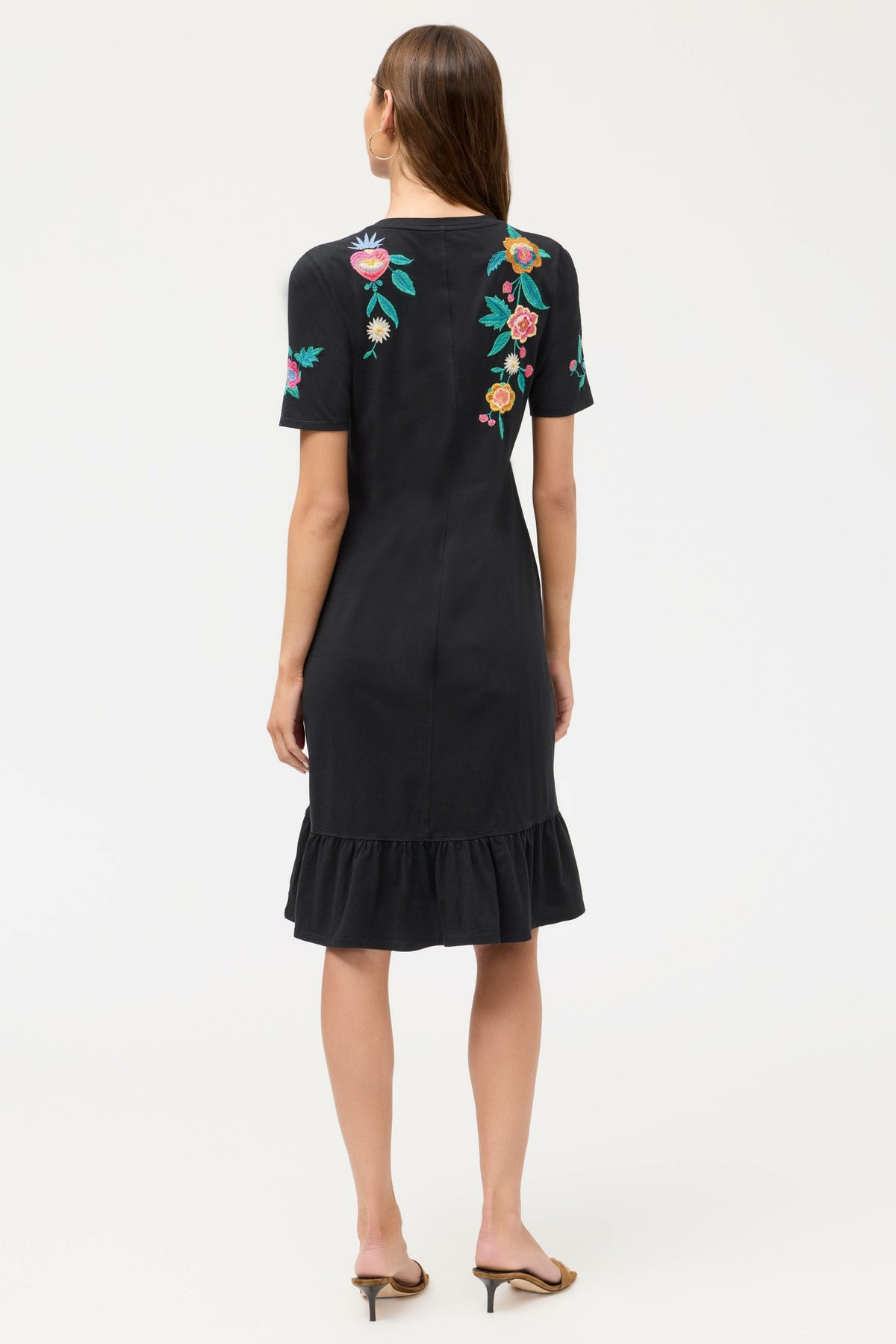 RUFFLE HEM KNIT DRESS - Johnny Was Signature